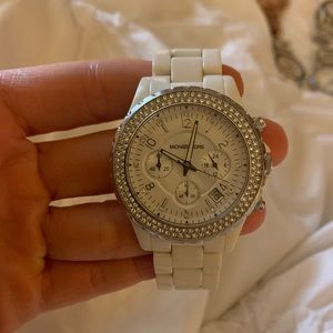 Michael Kors white band stainless women’s watch